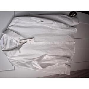 Foxcroft non iron white button up long sleeve NEW WITH TAGS size 14- Large